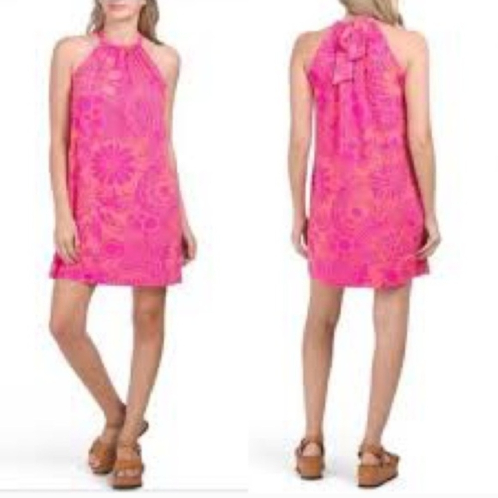 💕Trina Turk Vibrant Pink JUJU halter dress size small 💕 - Picture 5 of 9